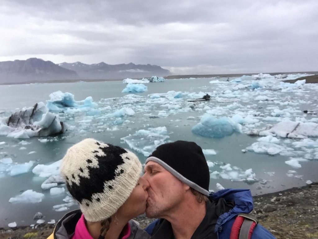 Adam and Michelle feeling it at Jokulsarlon. Jokull!